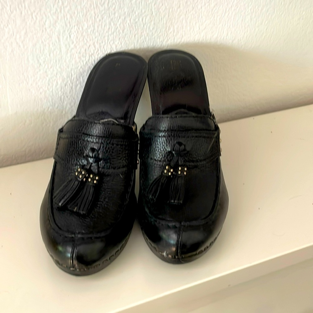 Michael Kors black slip on heels size 7